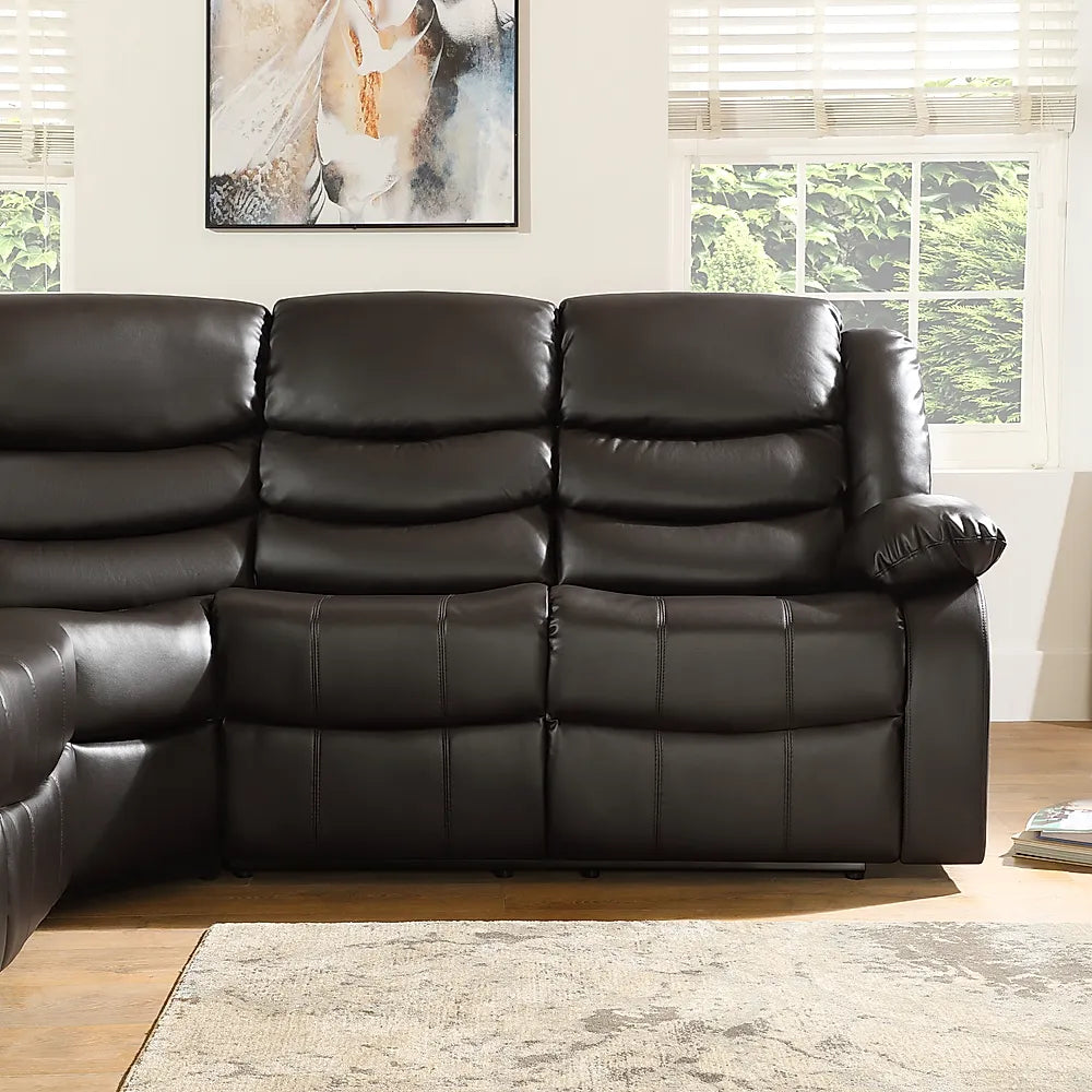 Roma Leather Recliner Corner Sofa – Luxury L-Shaped Comfort