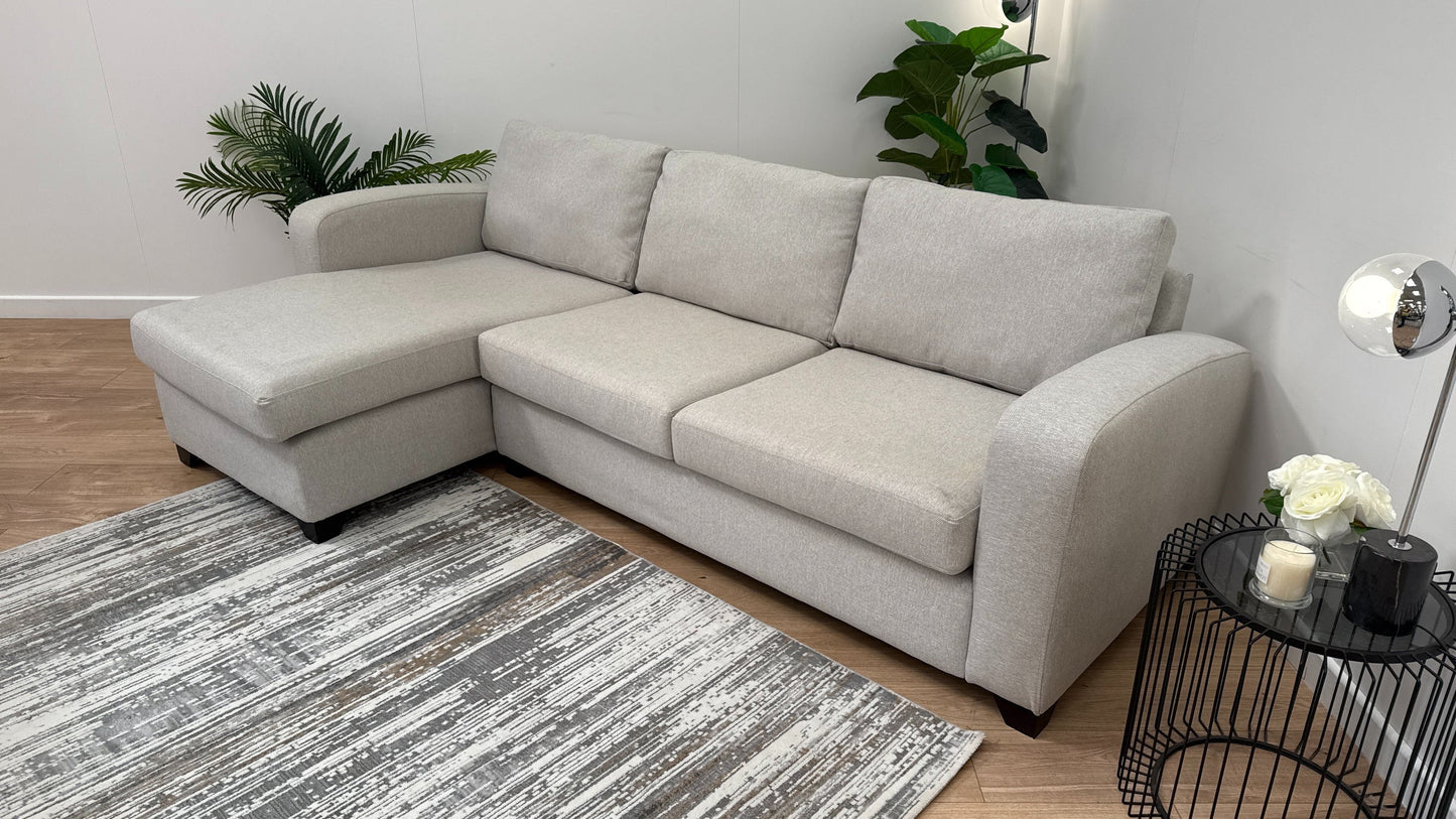 Layla 3 Seater Chaise Fabric Sofa | Heaven Furnishing