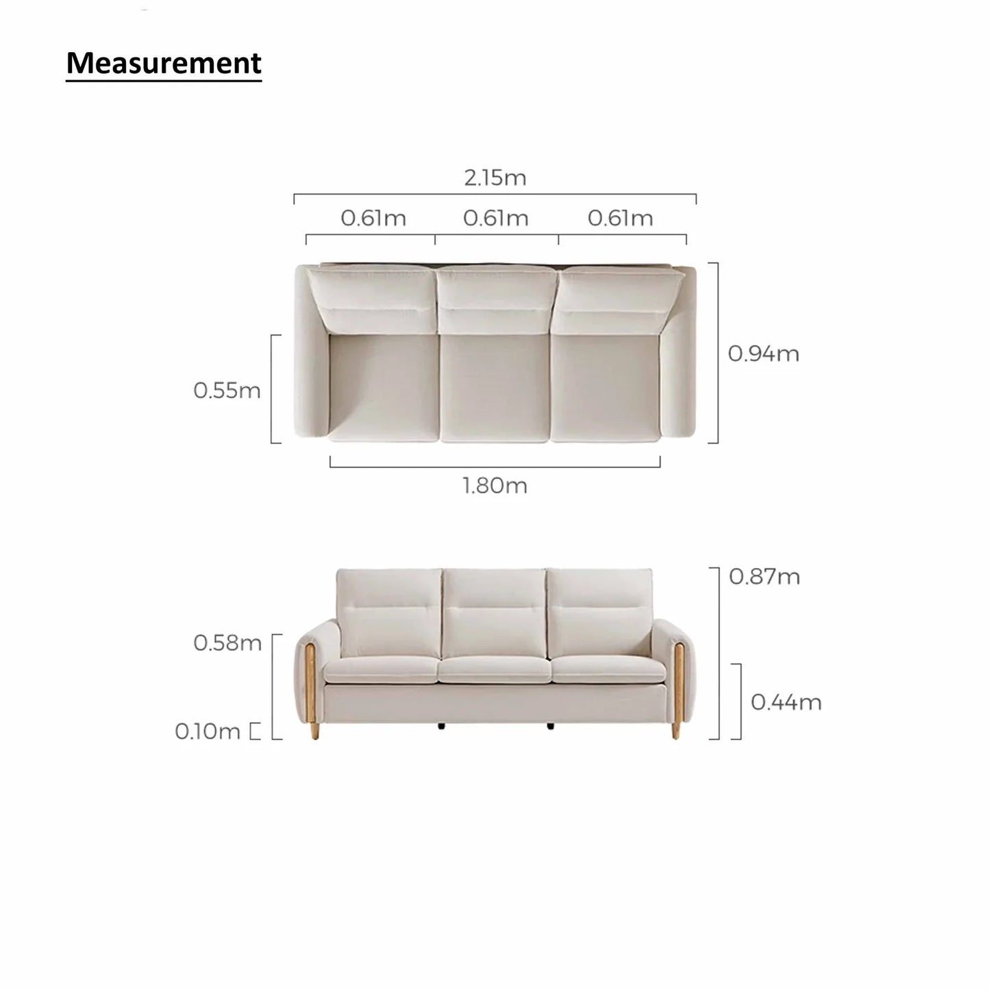 BORIS White Cotton Linen Sofa – Modern Fabric Sofa UK | Heaven Furnishing
