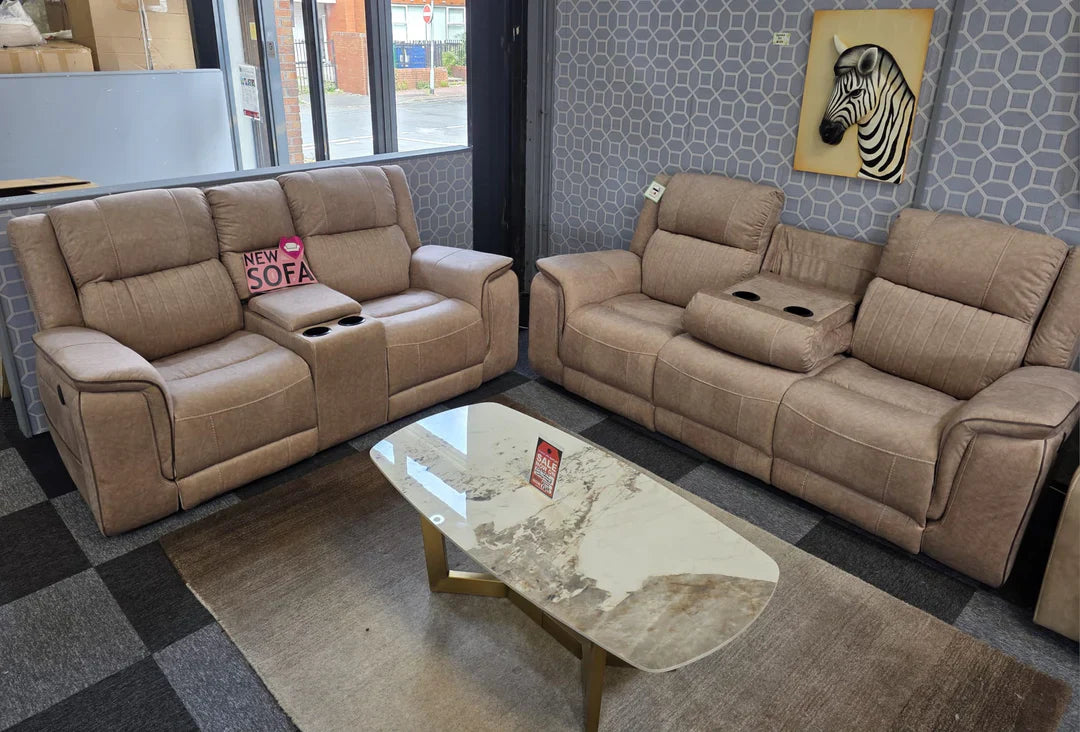 Hannah Electric Recliner 3+2 Sofa Set in Micro Fibre Fabric – Comfortable Living for Homes