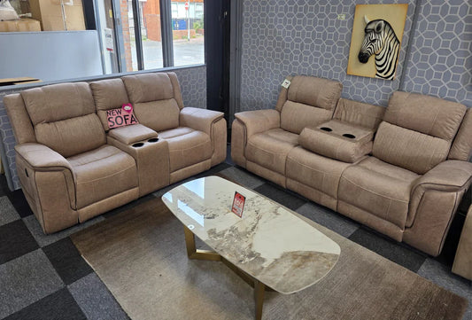 Hannah Electric Recliner 3+2 Sofa Set in Micro Fibre Fabric – Comfortable Living for Homes