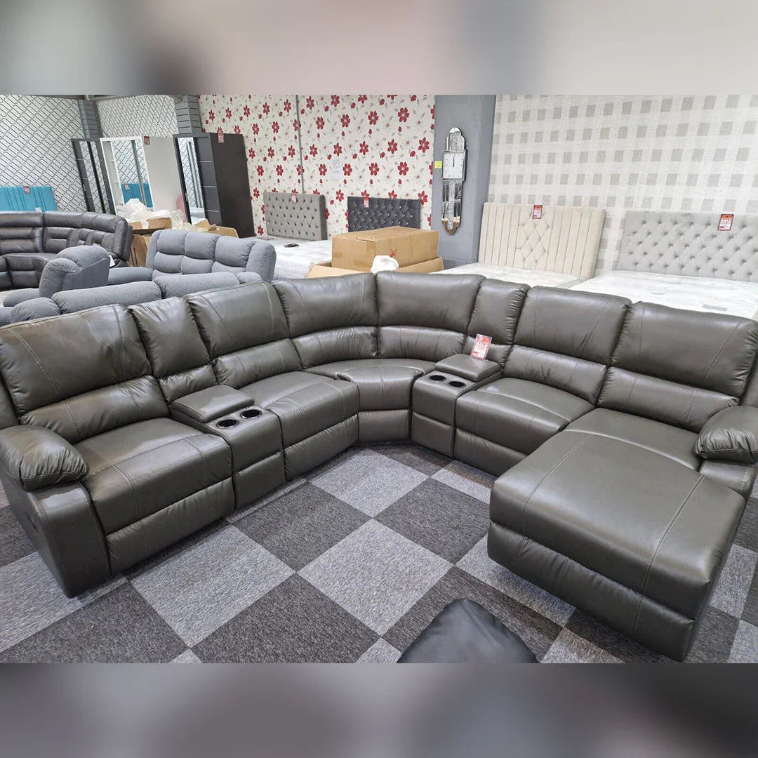 Madrid Leather Recliner Corner Sofa – Luxury Comfort for Modern Living Rooms