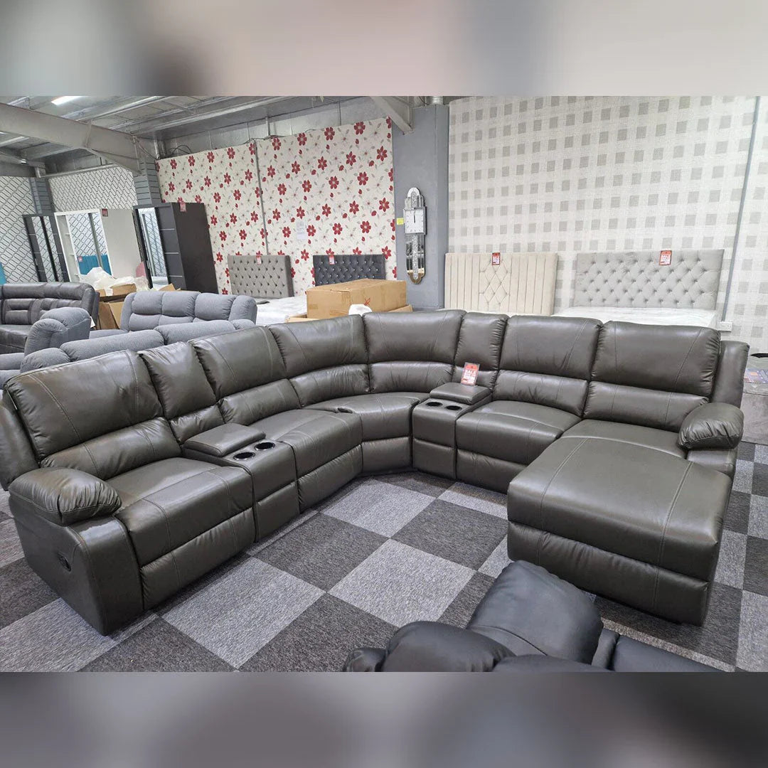 Madrid Leather Recliner Corner Sofa – Luxury Comfort for Modern Living Rooms