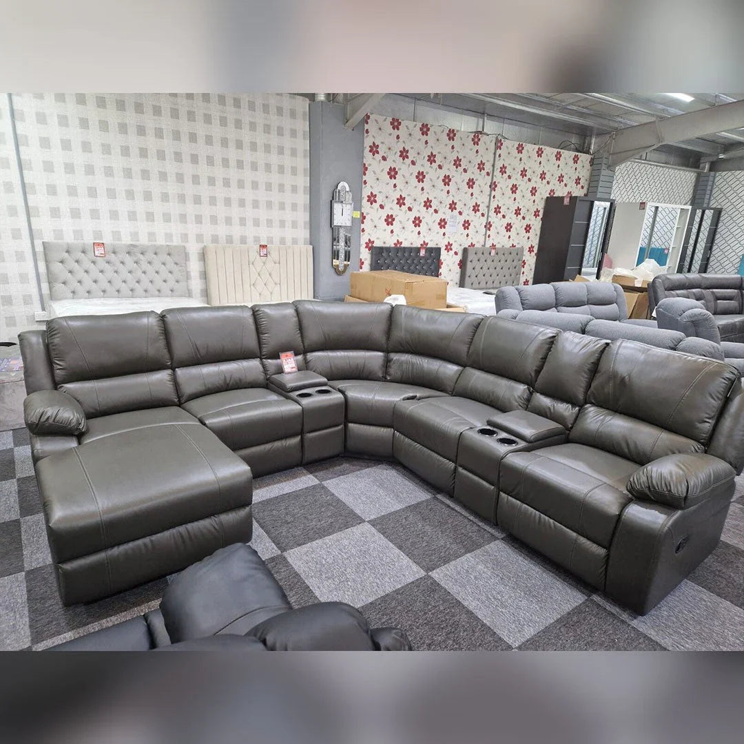 Madrid Leather Recliner Corner Sofa – Luxury Comfort for Modern Living Rooms