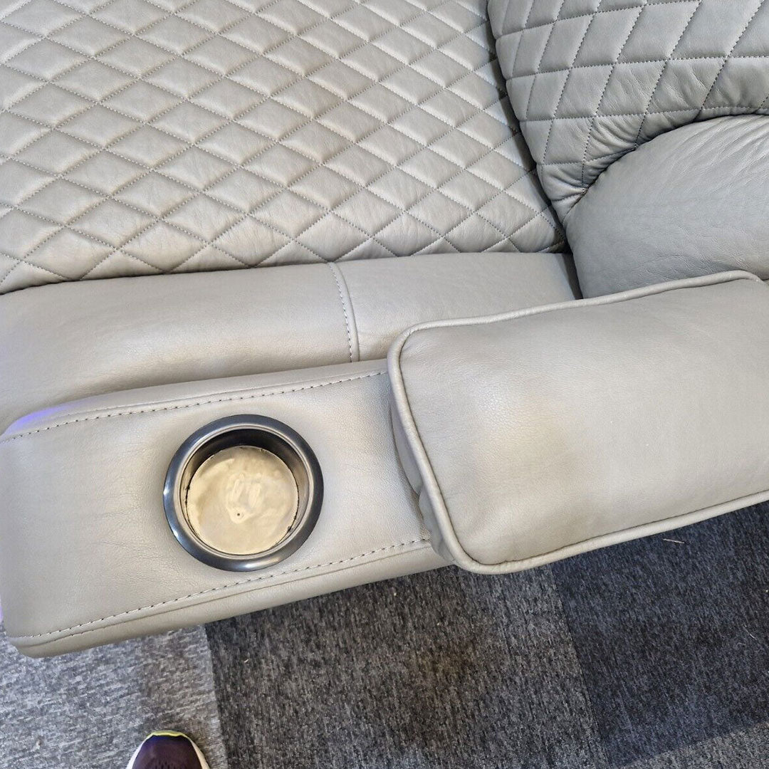Orlando Electric Recliner 3+2 Seater Leather Sofa with LED Lights & Wireless Charging – Luxury UK Living