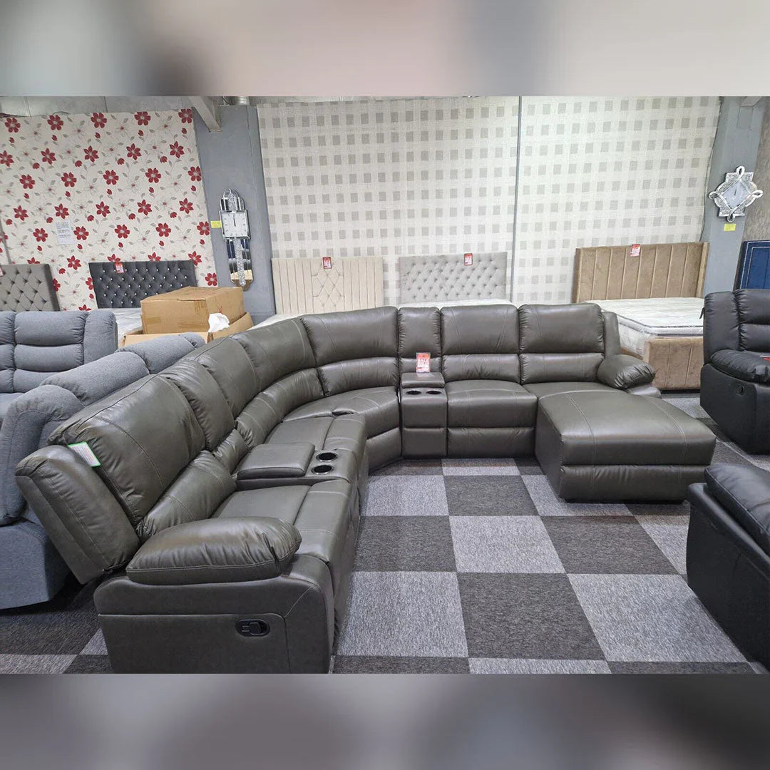 Madrid Leather Recliner Corner Sofa – Luxury Comfort for Modern Living Rooms