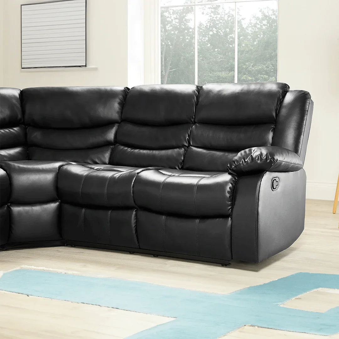 Roma Leather Recliner Corner Sofa – Luxury L-Shaped Comfort