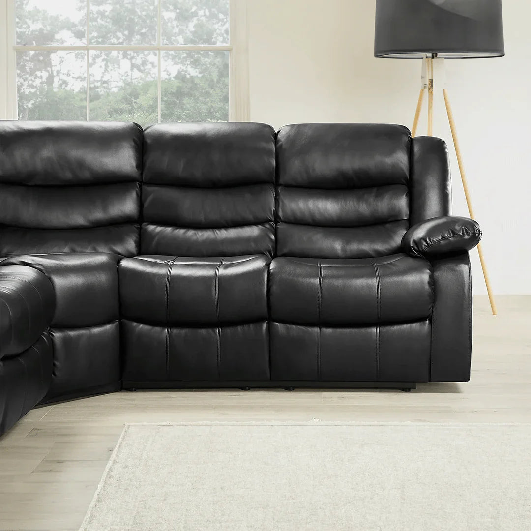 Roma Leather Recliner Corner Sofa – Luxury L-Shaped Comfort
