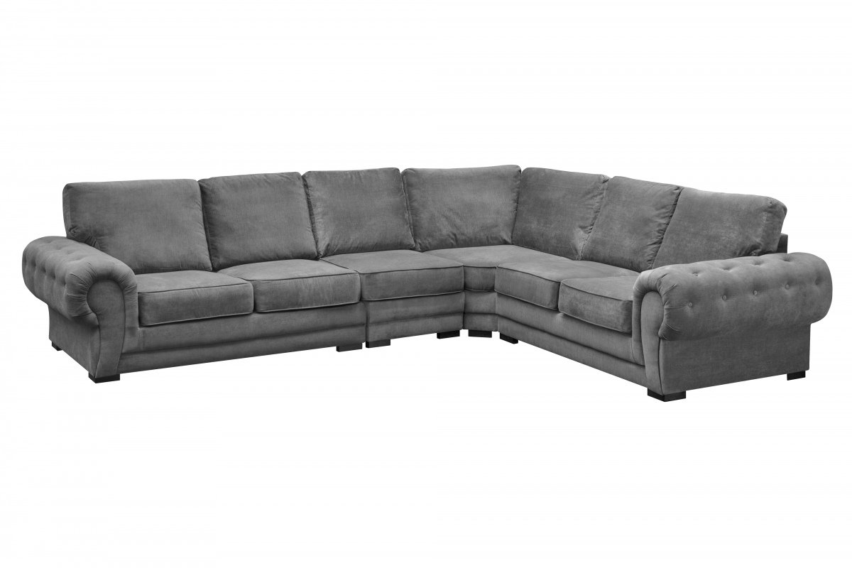 Verona Extended Corner Sofa – Formal Back Cushions – Heaven Furnishing