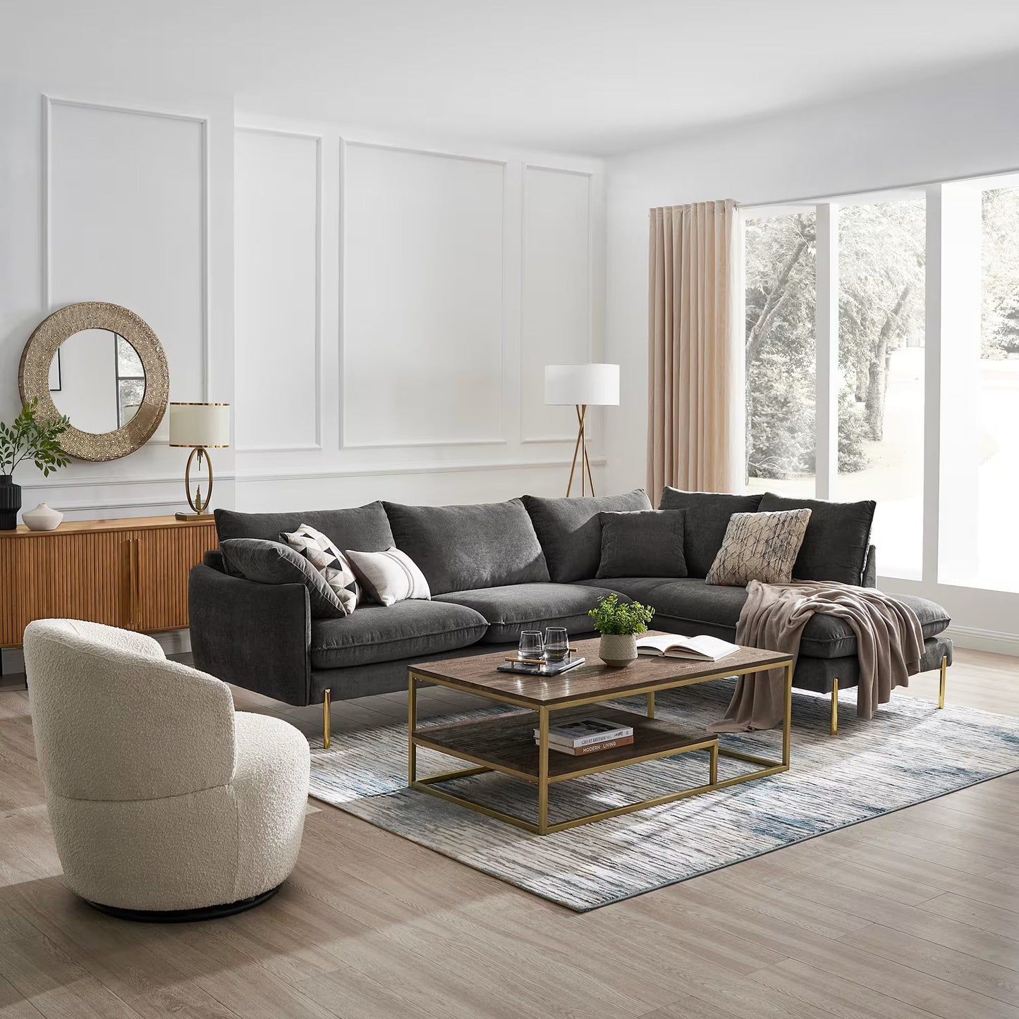 Verona Bumper Chaise Sectional Sofa | Heaven Furnishing