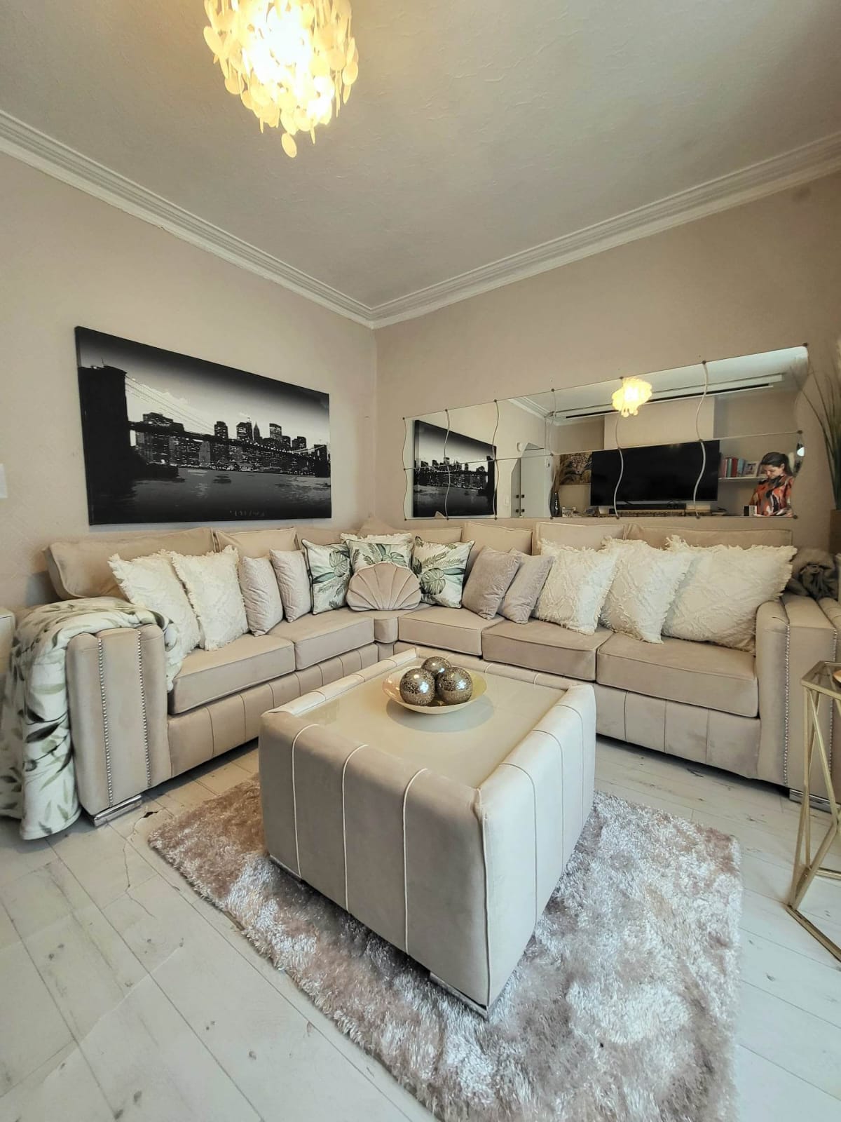 Layla 6 Seater Sofa – Cream Fullback | Heaven Furnishing