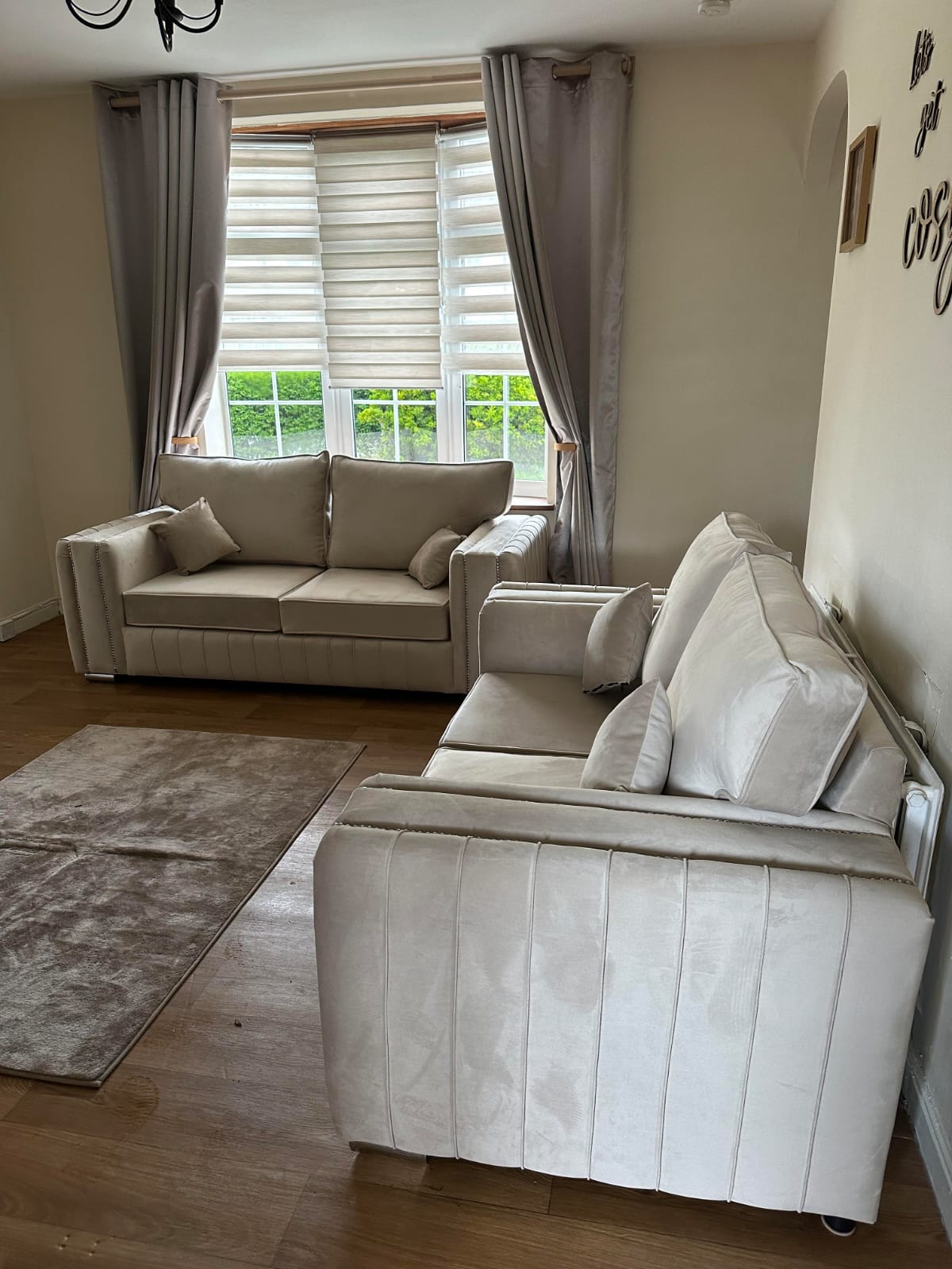 Layla 3+2 Sofa Set – Cream Fullback | Heaven Furnishing