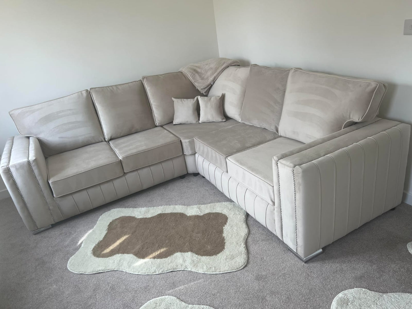 Layla Corner Sofa – Cream Fullback | Heaven Furnishing