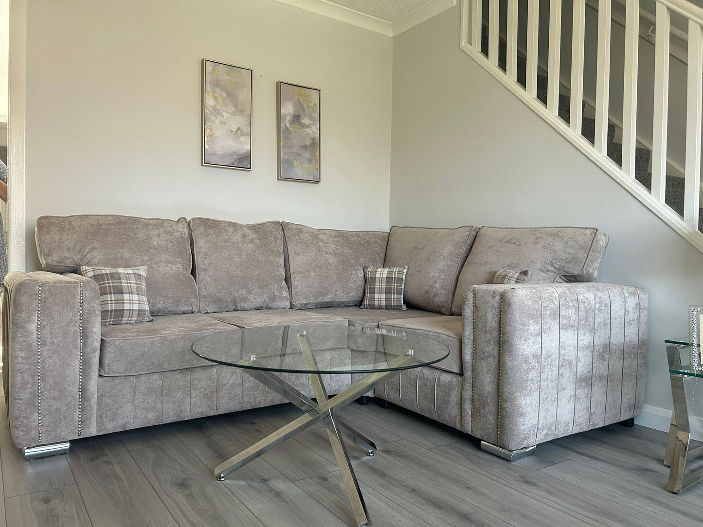 Layla 4 Seater Sofa – Fullback Mink Chenille | Heaven Furnishing