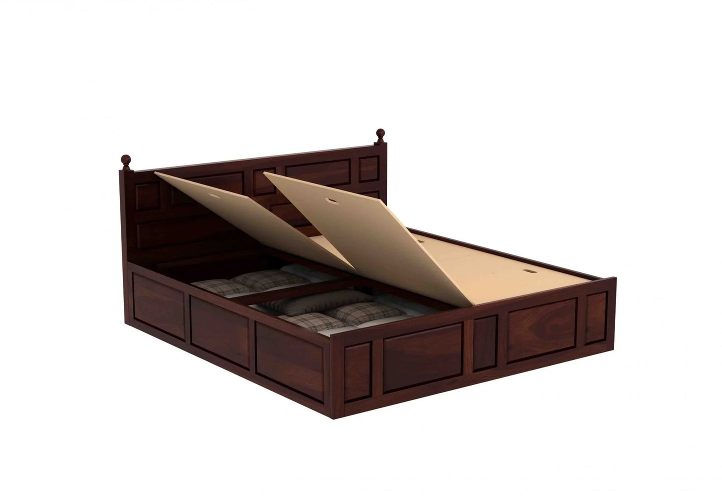 Advin Sheesham Wood Bed with Box Storage | Heaven Furnishing