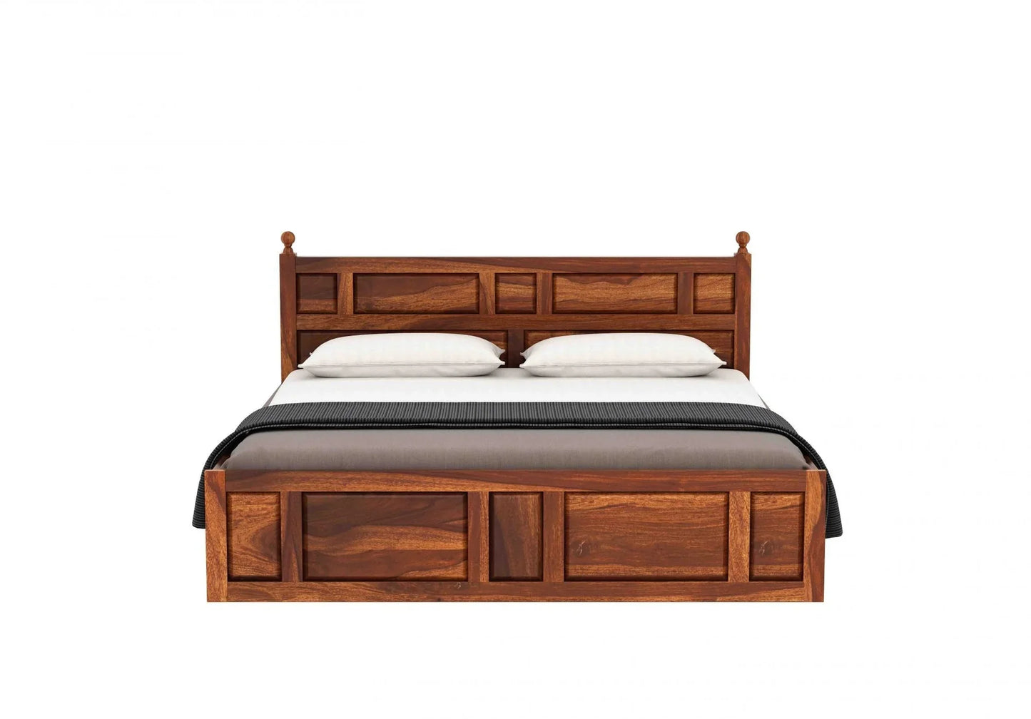 Advin Sheesham Wood Bed with Box Storage | Heaven Furnishing