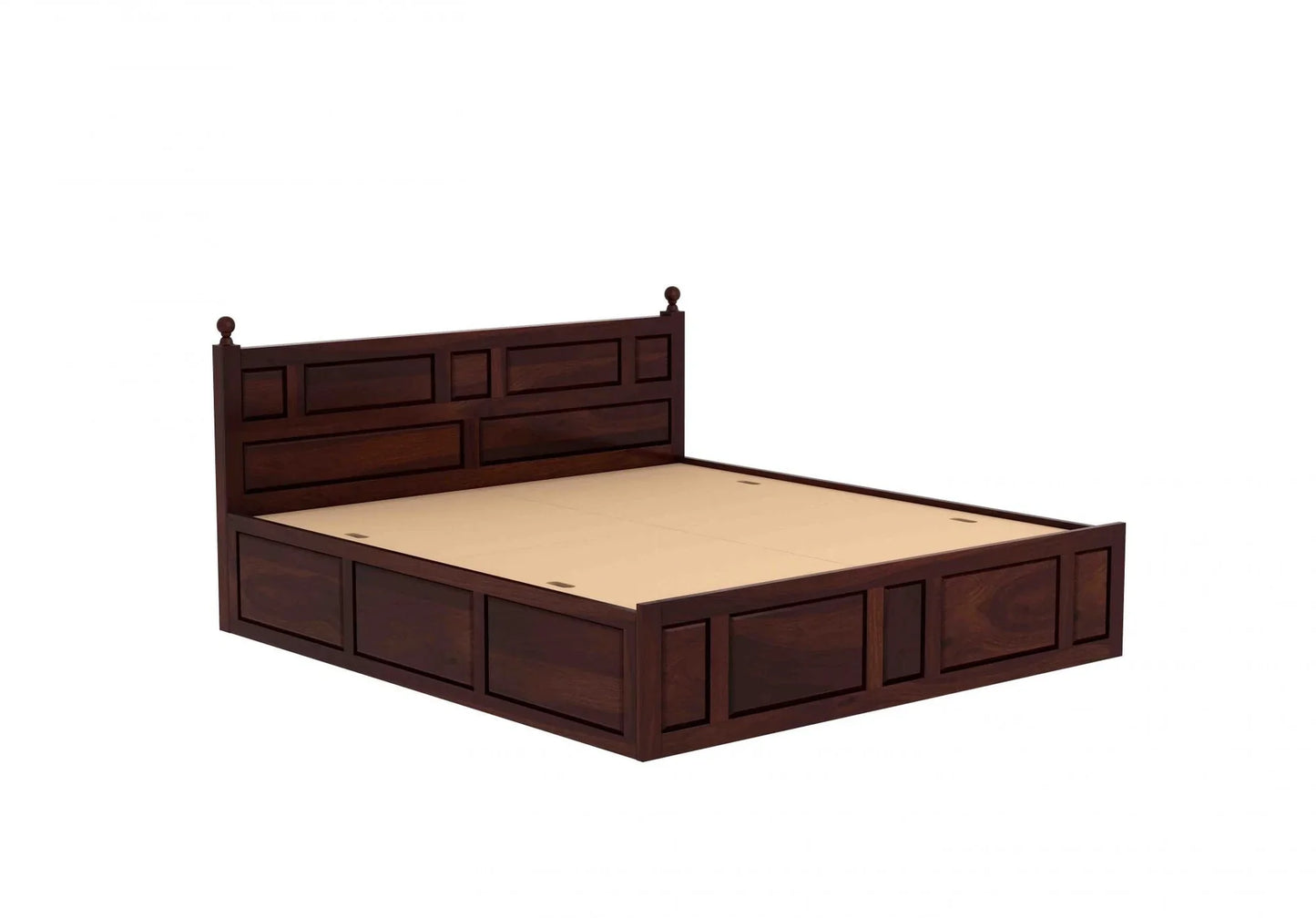 Advin Sheesham Wood Bed with Box Storage | Heaven Furnishing