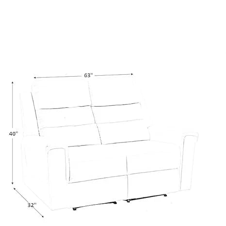 Alina 2 Seater Fabric Manual Recliner –  Heaven Furnishing