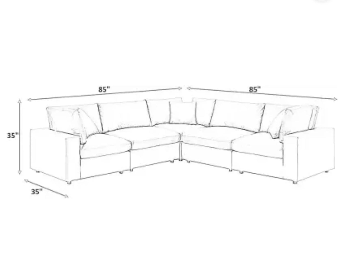 Alston Fabric L Shape Corner Sofa – Heaven Furnishing