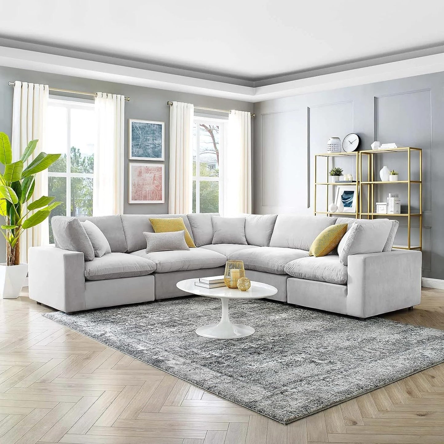 Alston Fabric L Shape Corner Sofa – Heaven Furnishing