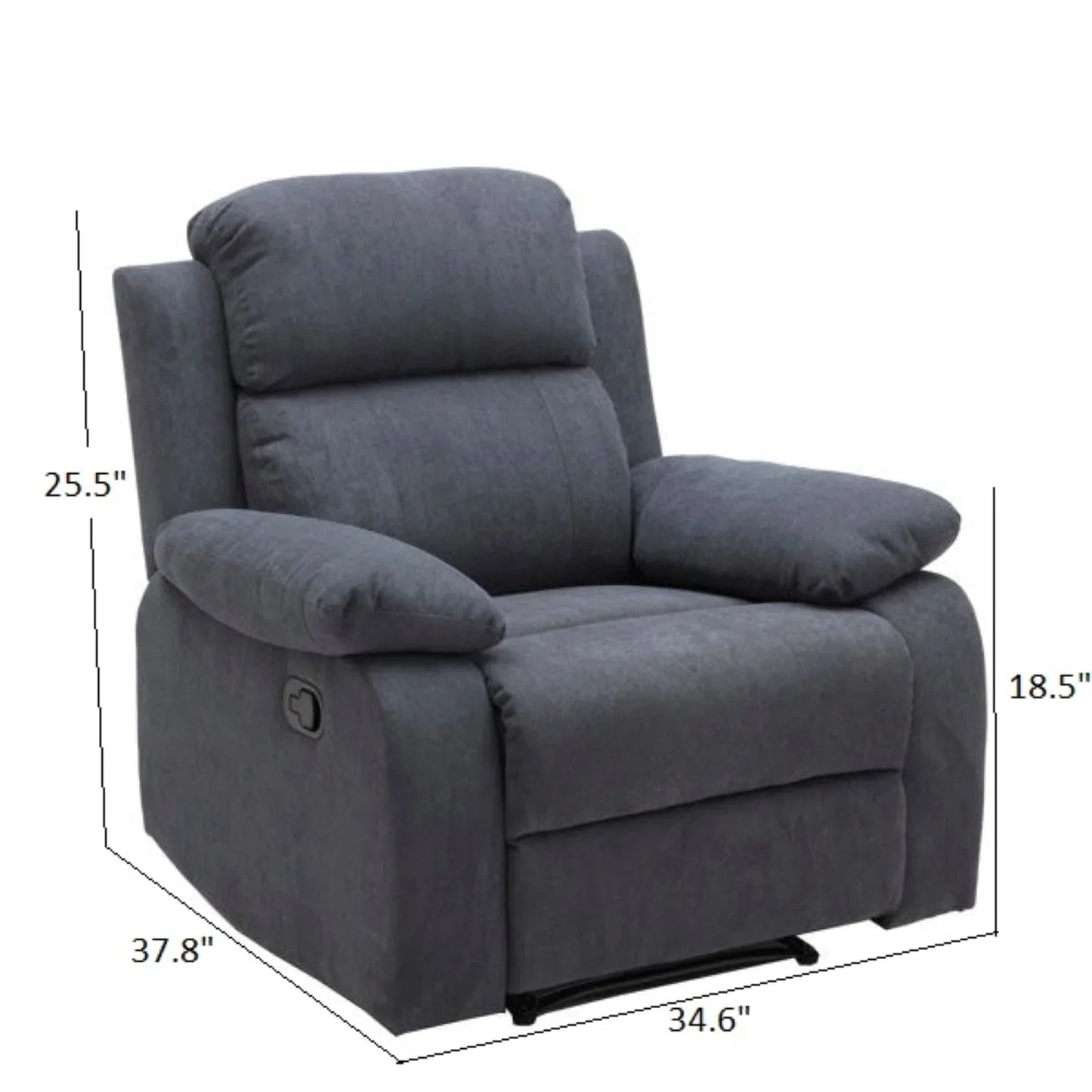 Brevik Fabric Manual Recliner | 1 Seater Recliner – Heaven Furnishing
