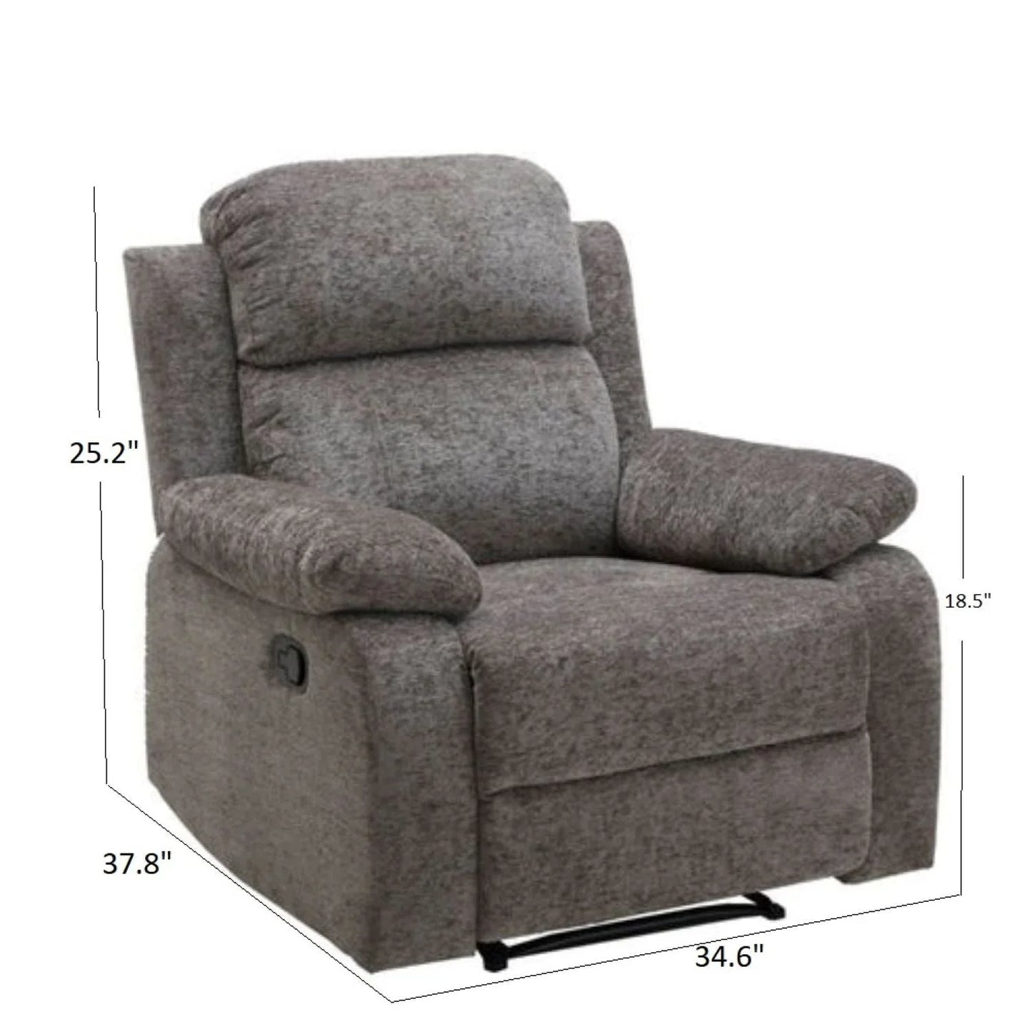 Brevik Fabric Manual Recliner | 1 Seater Recliner – Heaven Furnishing