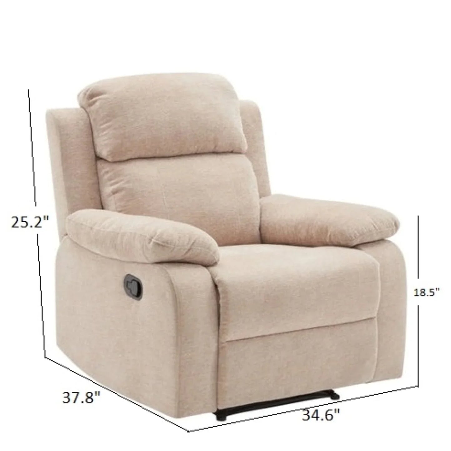 Brevik Fabric Manual Recliner | 1 Seater Recliner – Heaven Furnishing