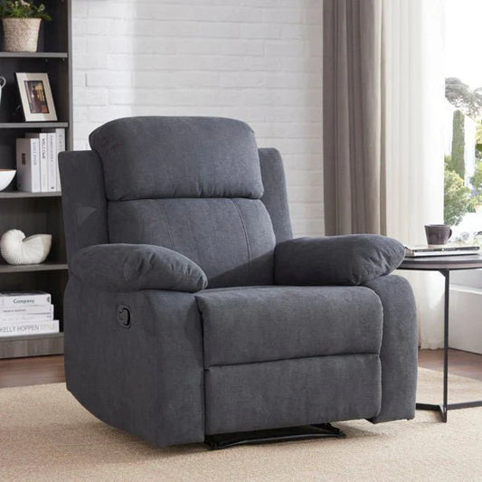 Brevik Fabric Manual Recliner | 1 Seater Recliner – Heaven Furnishing