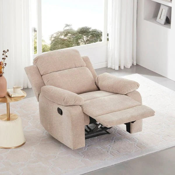 Brevik Fabric Manual Recliner | 1 Seater Recliner – Heaven Furnishing