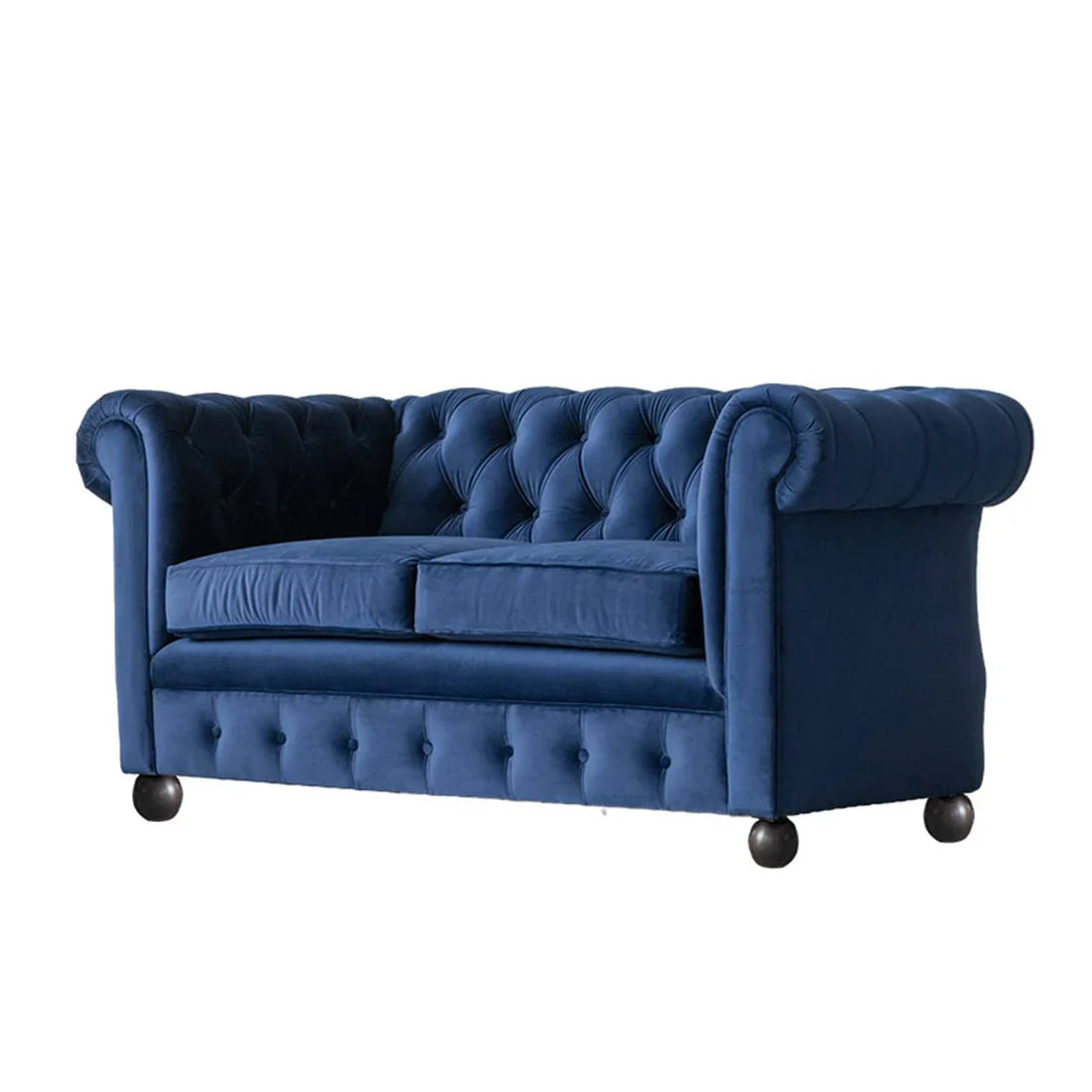 Cassava Solid Wood 2 Seater Fabric Chesterfield Sofa – Heaven Furnishing