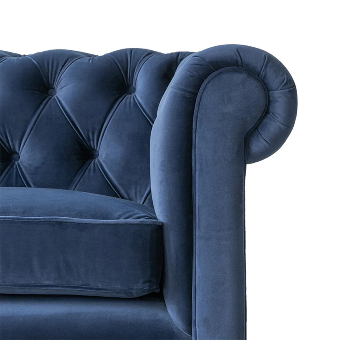 Cassava Solid Wood 2 Seater Fabric Chesterfield Sofa – Heaven Furnishing