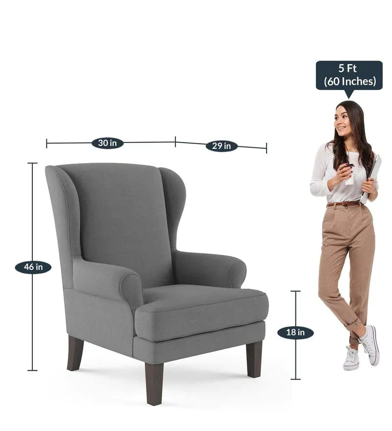 Chicago Upholstered Wing Chair – Heaven Furnishing