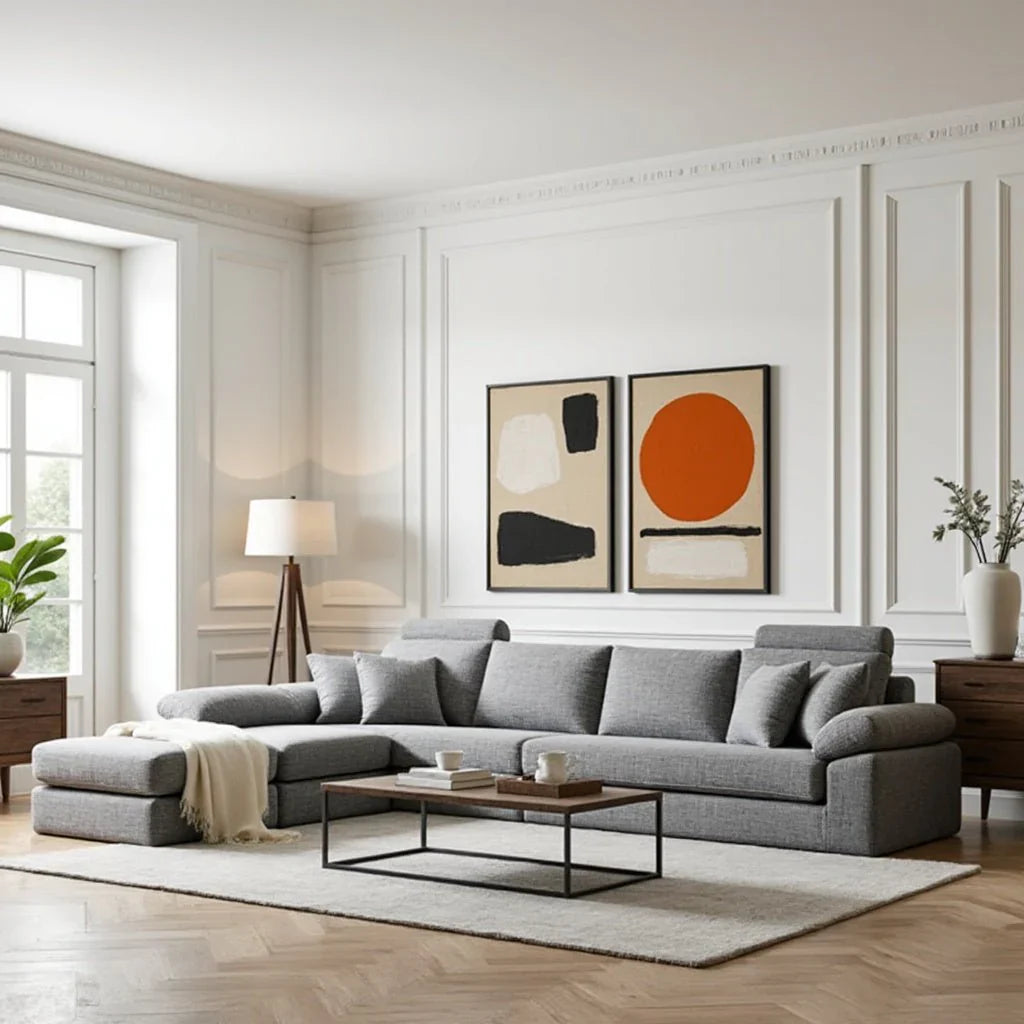 Ferguson 6 Seater Interchangeable L Shape Sofa – Flexible & Spacious Design