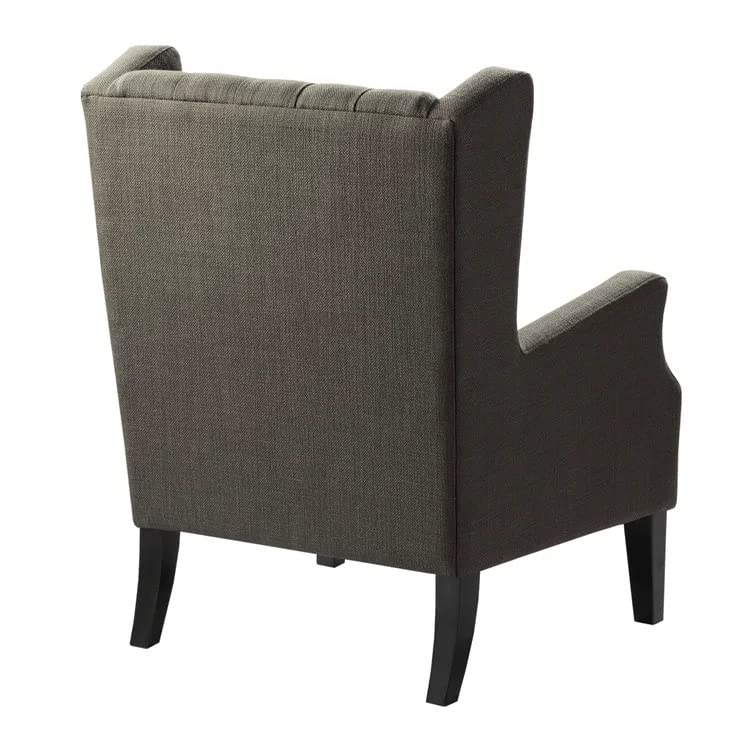 Frank 1 Seater Wide Tufted Wingback Upholstered Wing Chair –Heaven Furnishing