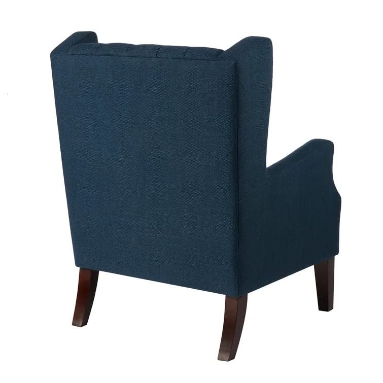 Frank 1 Seater Wide Tufted Wingback Upholstered Wing Chair –Heaven Furnishing