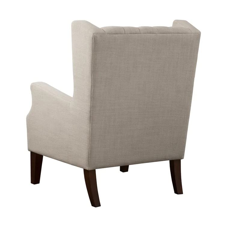 Frank 1 Seater Wide Tufted Wingback Upholstered Wing Chair –Heaven Furnishing