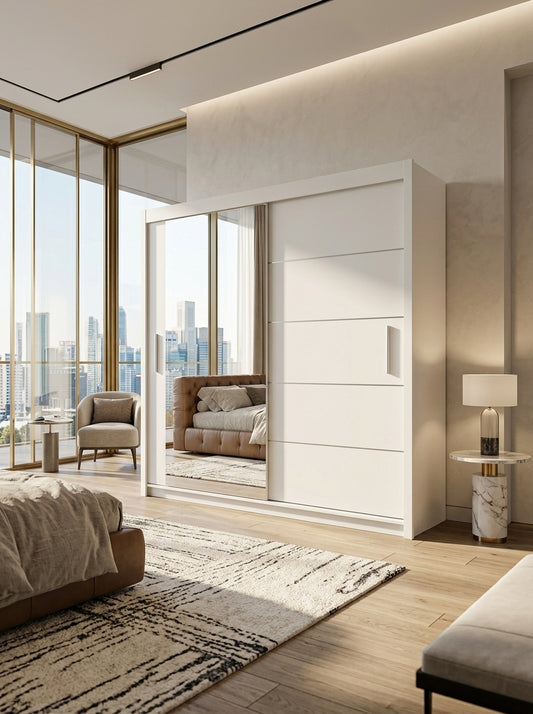 LYON Sliding Door Wardrobe with Mirror