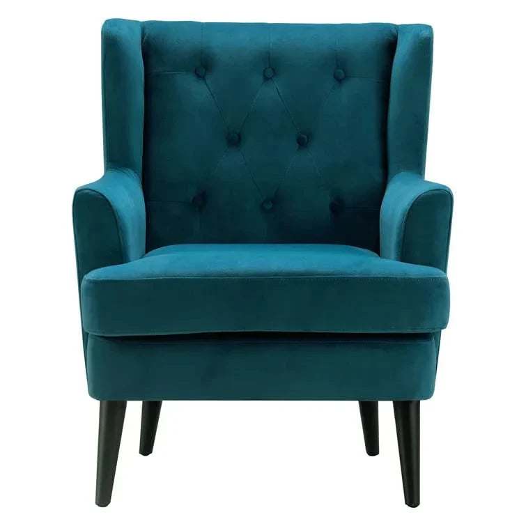 Jack 1 Seater Upholstered Tufted Wing Chair – Heaven Furnishing
