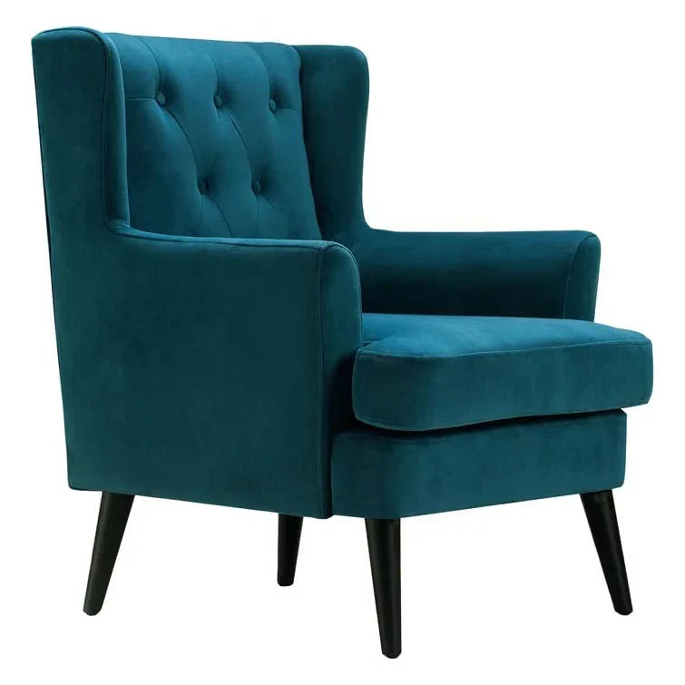 Jack 1 Seater Upholstered Tufted Wing Chair – Heaven Furnishing