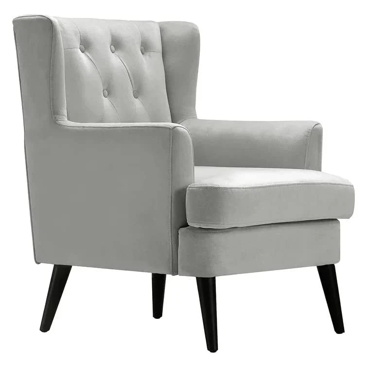 Jack 1 Seater Upholstered Tufted Wing Chair – Heaven Furnishing