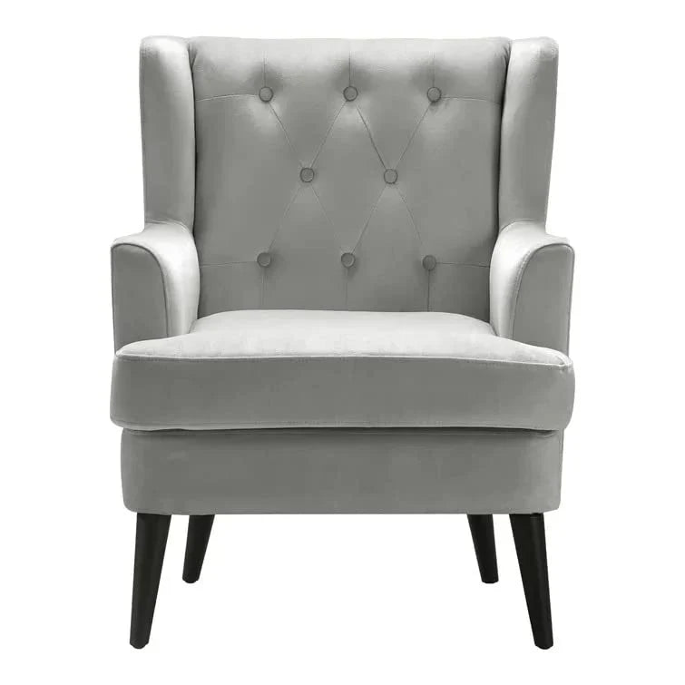 Jack 1 Seater Upholstered Tufted Wing Chair – Heaven Furnishing
