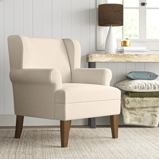 Maria 1 Seater Upholstered Wing Chair – Heaven Furnishing