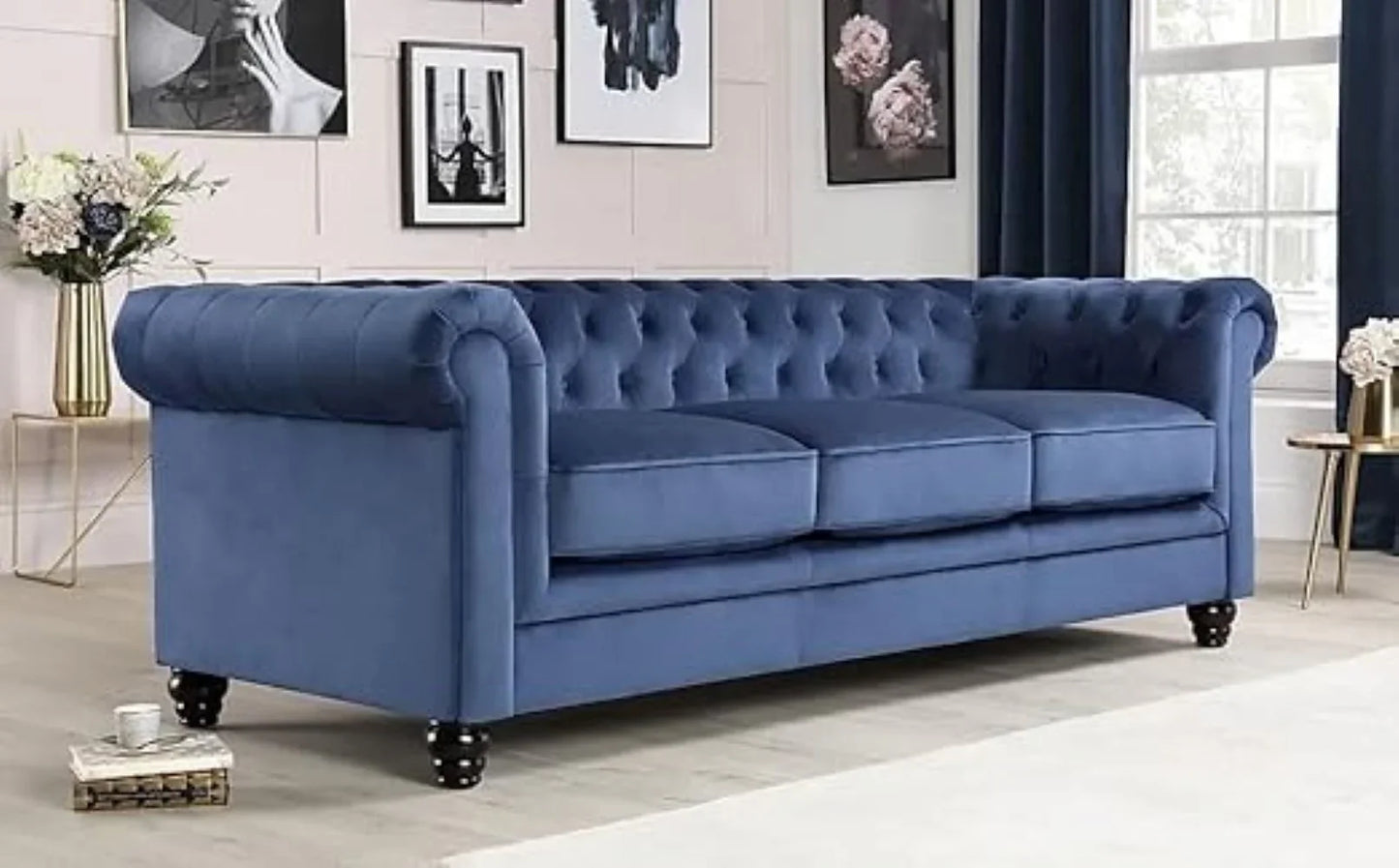Marina Solid Wood Chesterfield Sofa – Heaven Furnishing