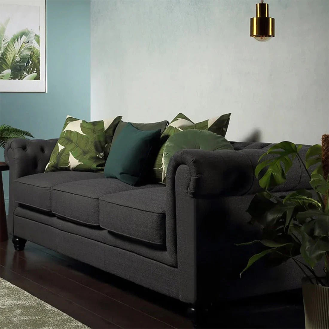 Marina Solid Wood Chesterfield Sofa – Heaven Furnishing