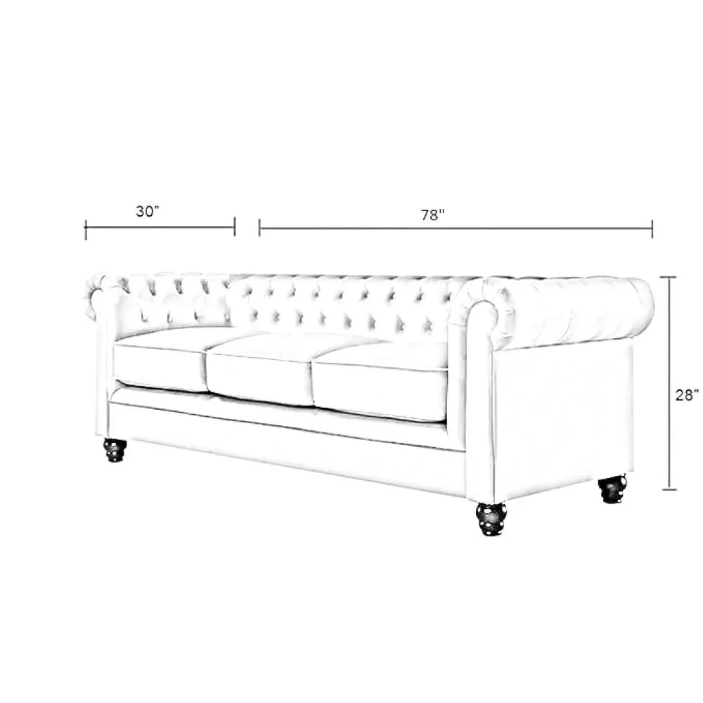 Marina Solid Wood Chesterfield Sofa – Heaven Furnishing