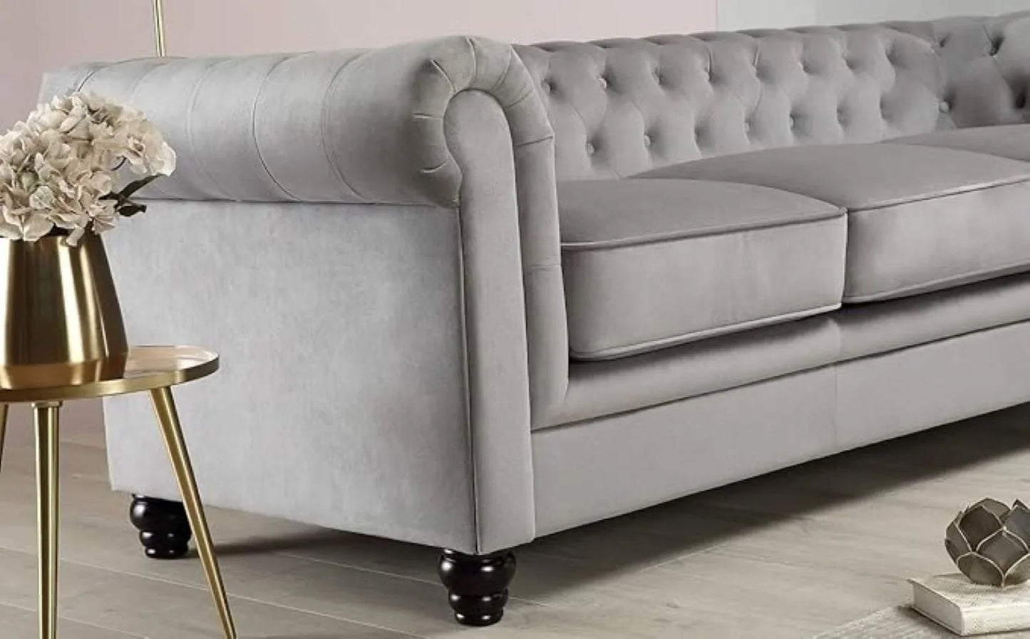 Marina Solid Wood Chesterfield Sofa – Heaven Furnishing