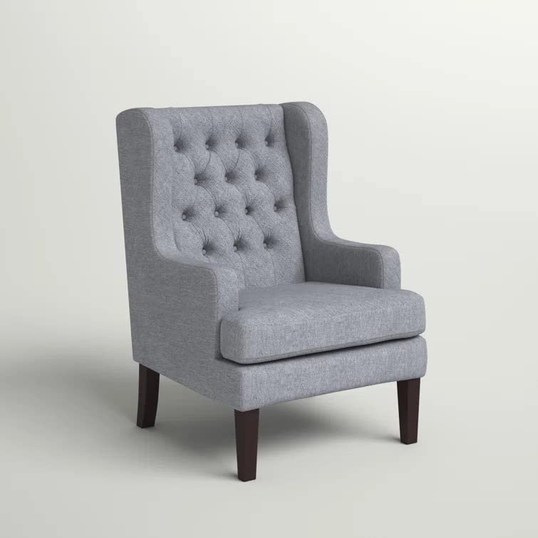 Miami 1 Seater Upholstered Tufted Wing Chair – Heaven Furnishing