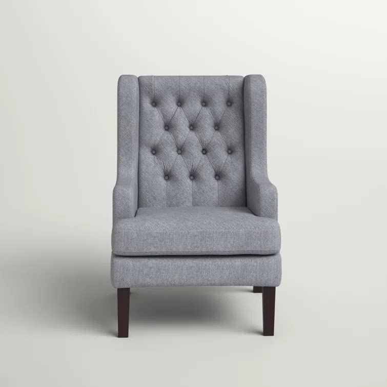 Miami 1 Seater Upholstered Tufted Wing Chair – Heaven Furnishing