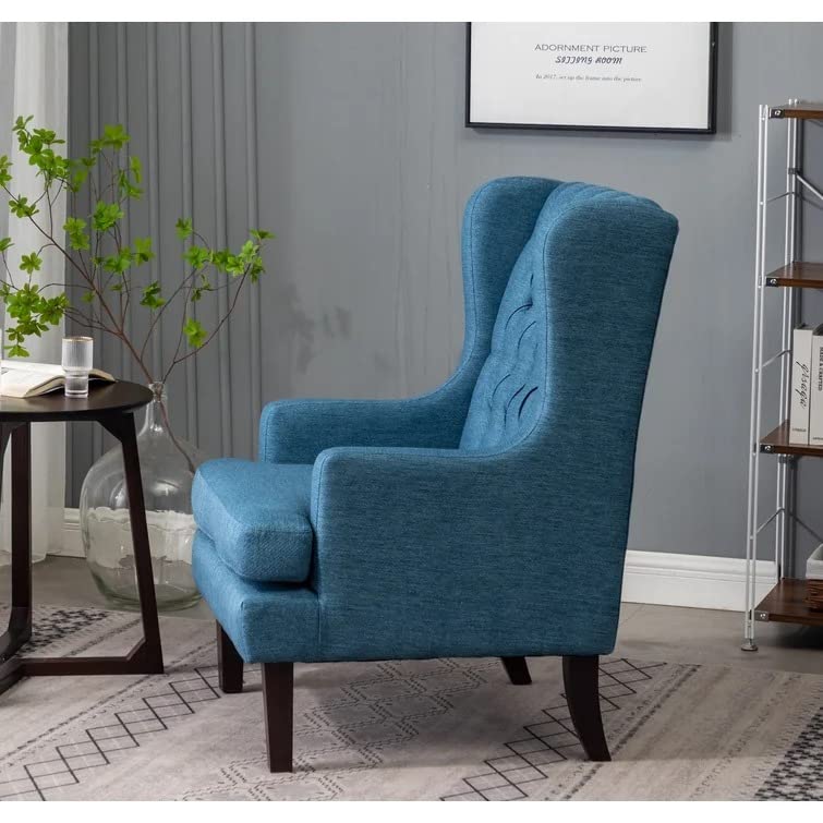 Miami 1 Seater Upholstered Tufted Wing Chair – Heaven Furnishing