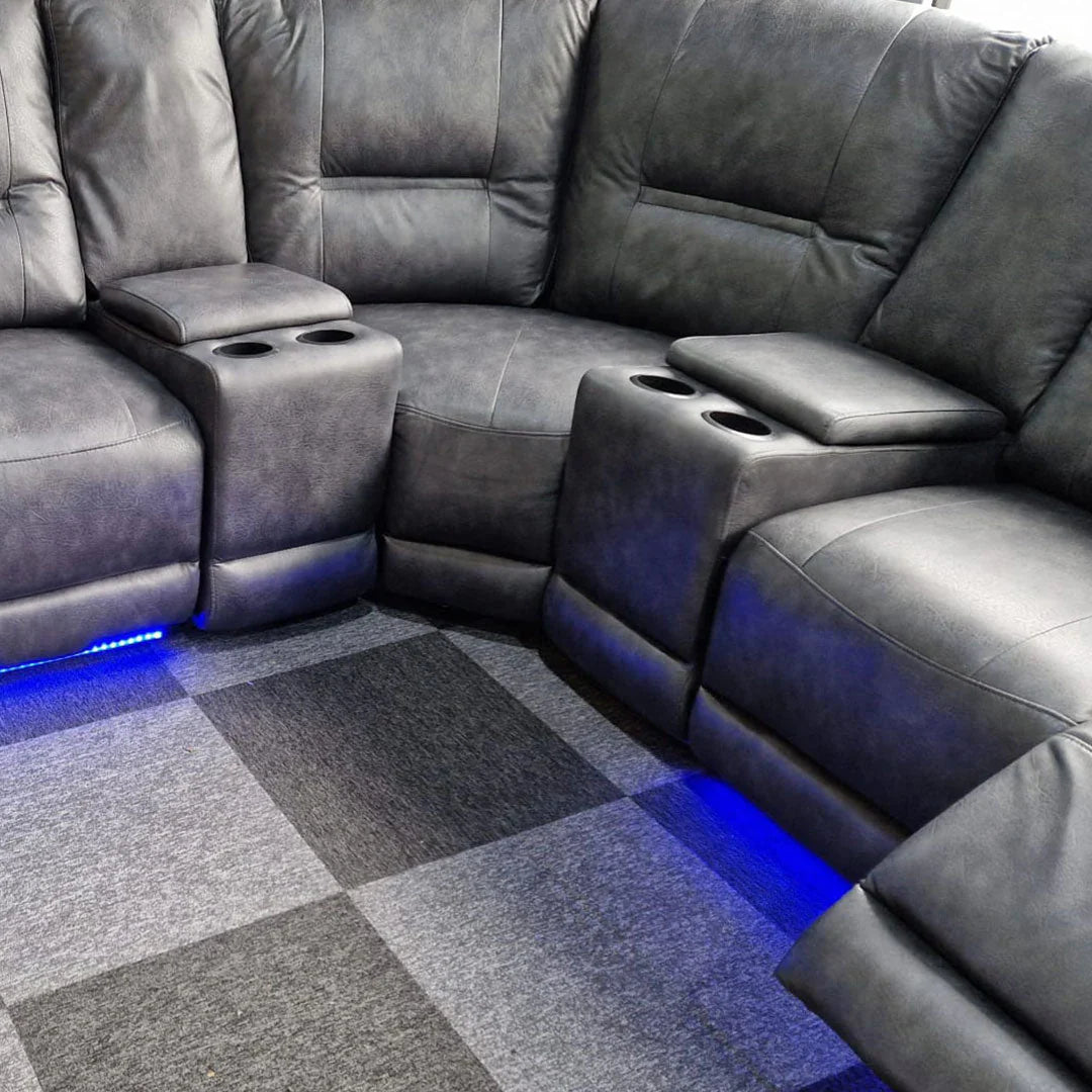 Sara Leather Electric Recliner Corner Sofa – Luxury L-Shaped Comfort
